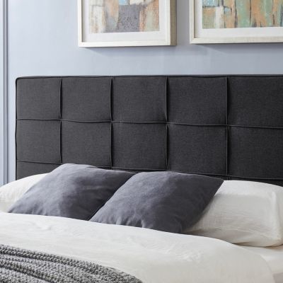 Streamdale Contemporary Tufted Waffle Stitch Adjustable Height Headboard