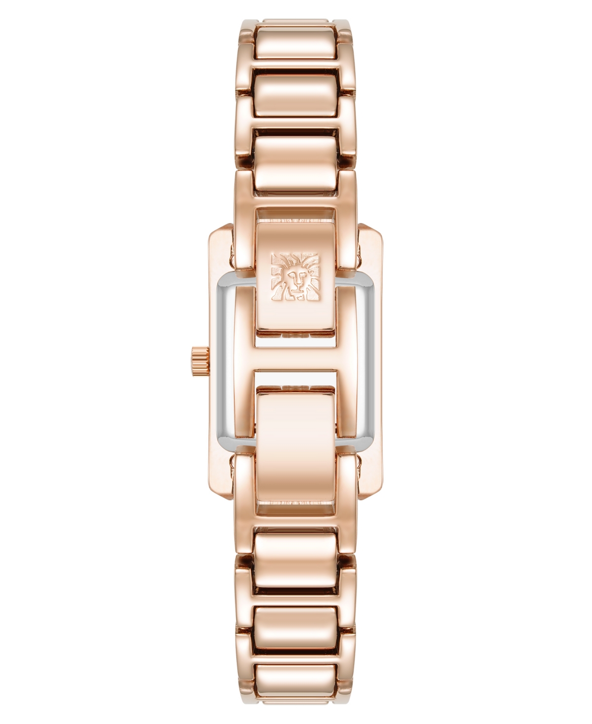 Anne Klein Women's Quartz Classic Rectangular Roman Numeral Rose Gold-Tone Alloy Metal Watch, - Rose Gold-Tone