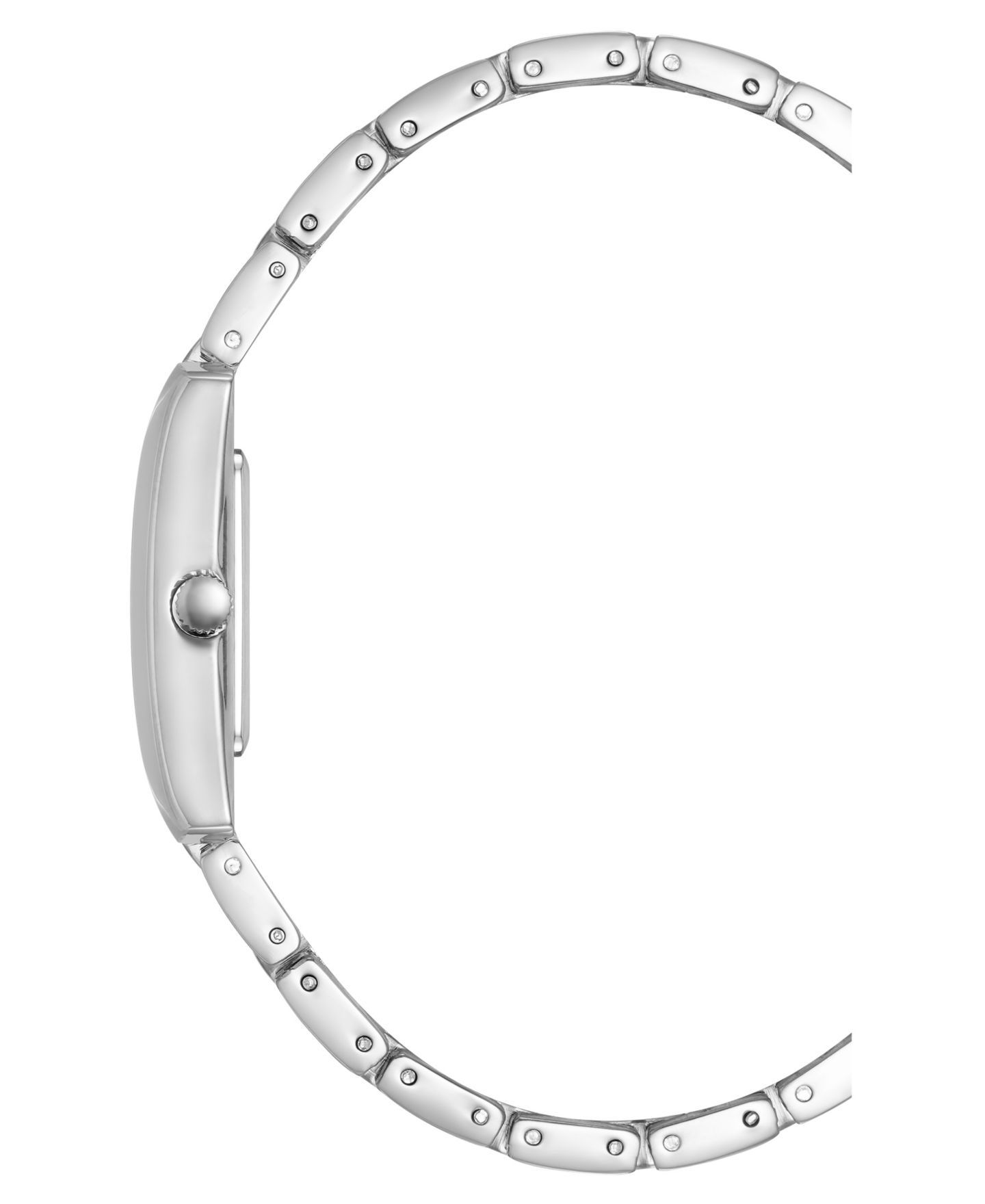 Женские часы Anne Klein Quartz Classic Rectangular Roman Numeral Silver-Tone Alloy Metal Watch, 20mm, цвет: Серебряный — фото 2