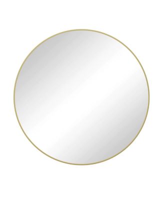 Streamdale 39" Gold Metal Framed Circular Wall Mirror