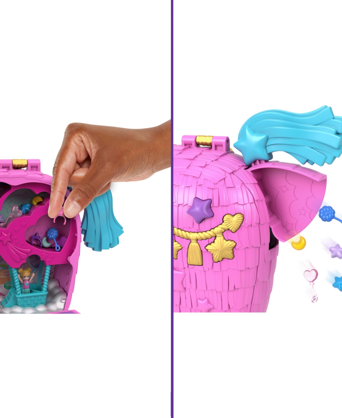 Polly Pocket Unicorn Partyland Playset With 2 Micro Dolls In Multi-color