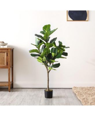 Faux Fiddle Leaf Fig 50" Potted Tree