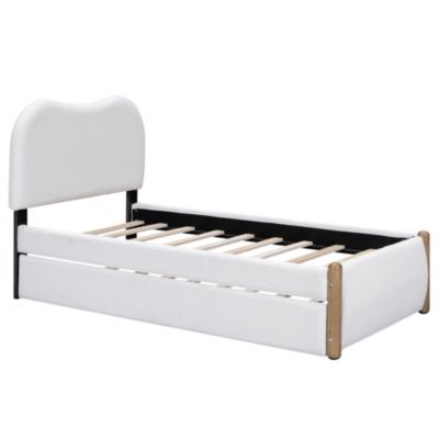 Twin Upholstered Platform Bed with Trundle