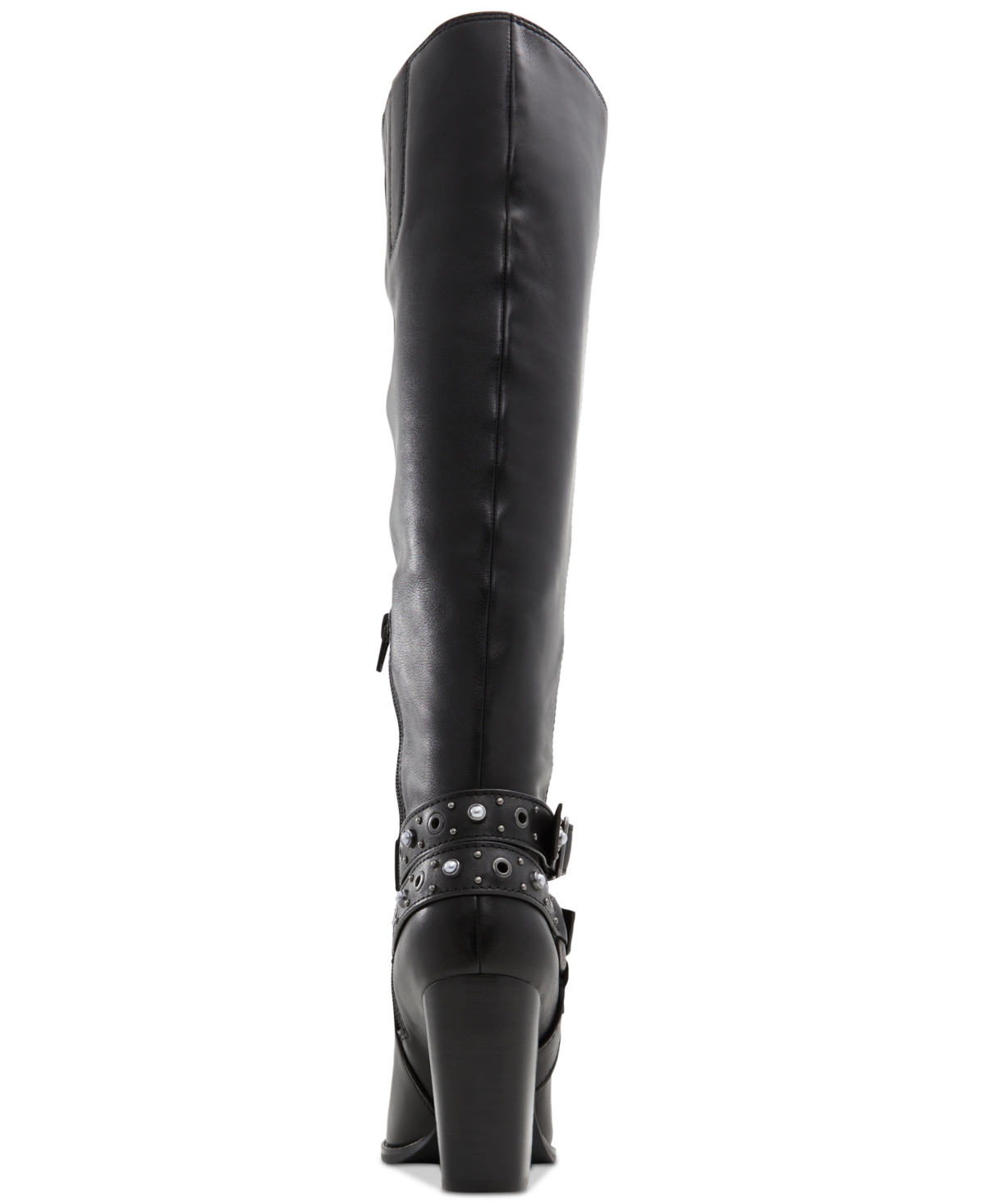 ALDO WOMEN'S THELIDAN BUCKLE POINTED TOE KNEE HIGH BOOTS 