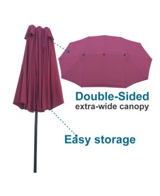 Streamdale 15' X 9' Double-Sided Patio Umbrella Outdoor