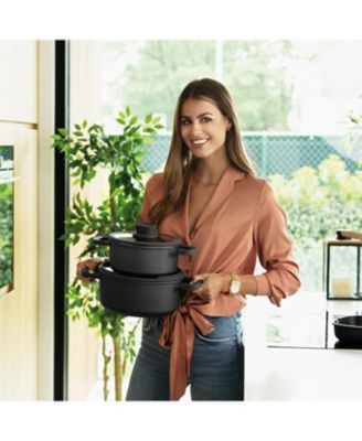 Leo Stone+ Nonstick Ceramic 10" Stock Pot with Lid Recycled, 4.6qt