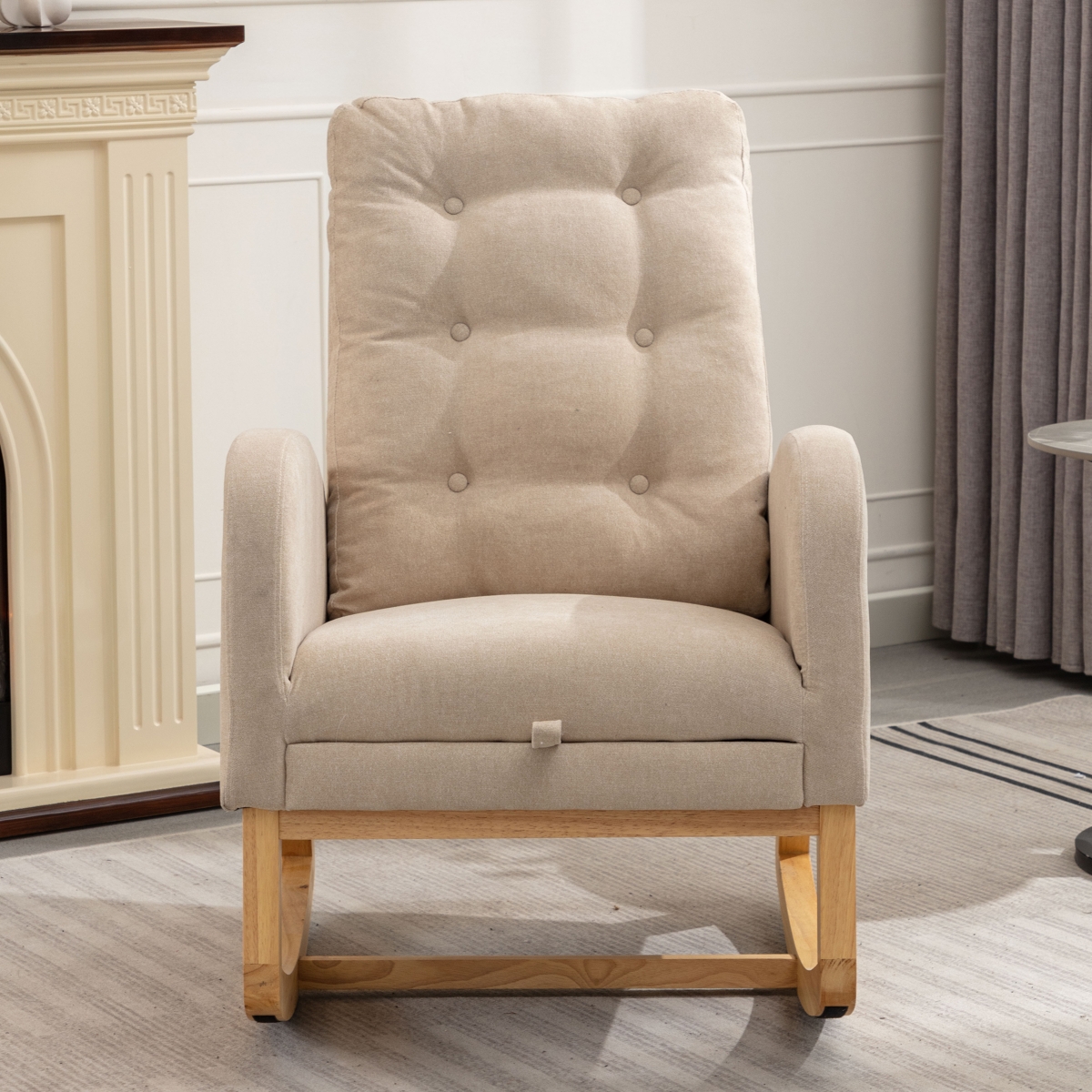 Streamdale Furniture High Back Accent Rocking Chair with Footrest