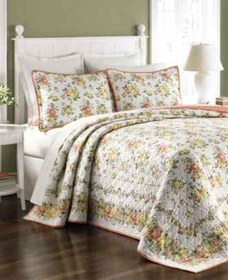 Martha Stewart Collection Rose Cottage Queen Bedspread, Only at Macy's ...