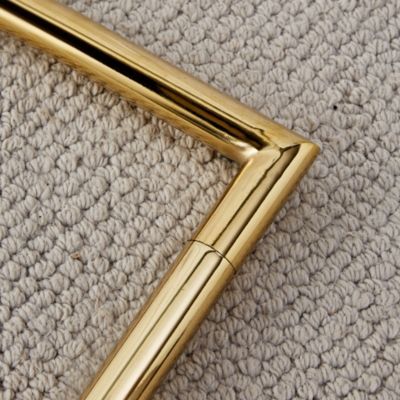 4 Modern Golden Leg Cushioned Chairs, White+PU