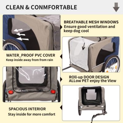 Tangkula Dog Bike Trailer with Safety Features