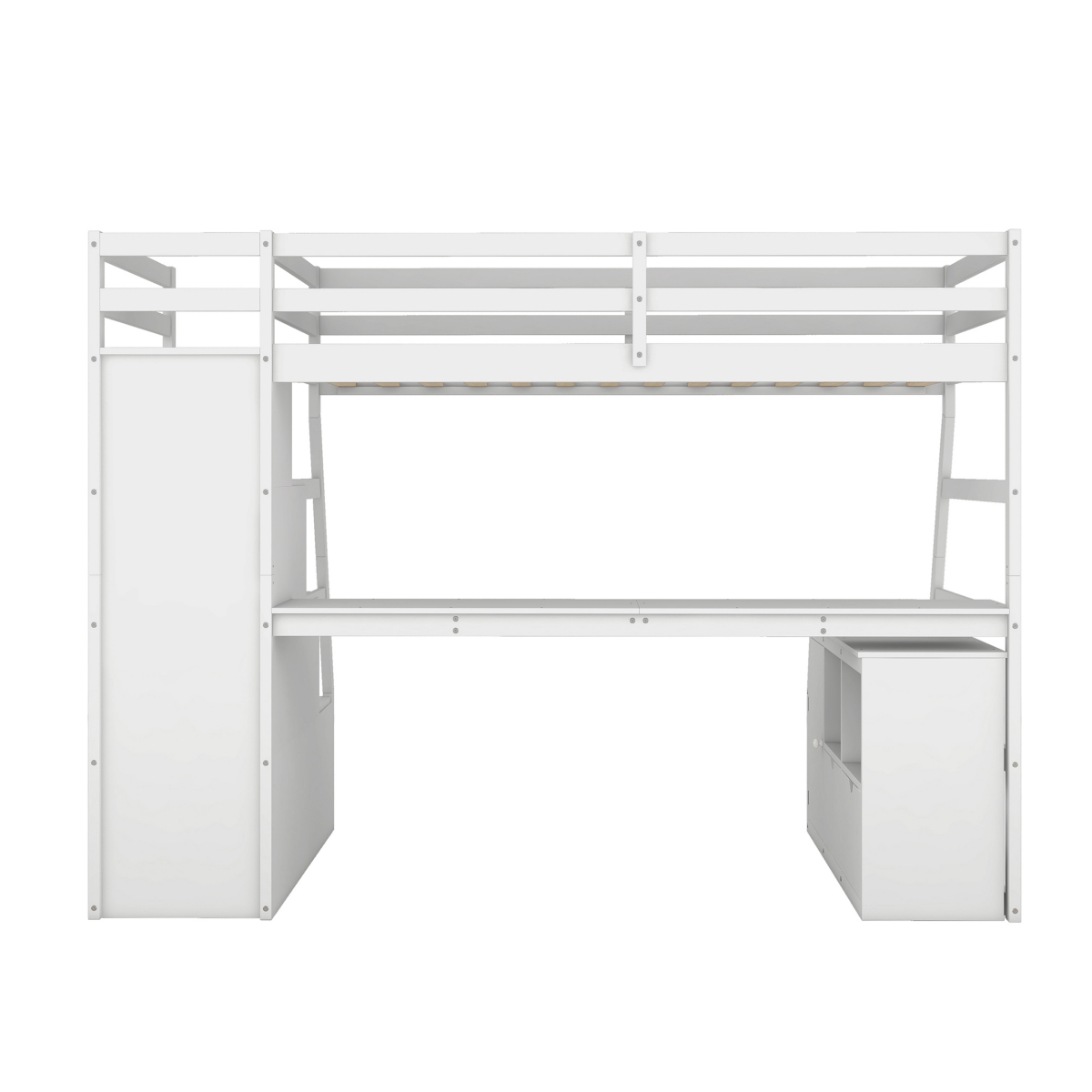 Streamdale Twin Loft Bed With 7 Drawers 2 Shelves And Desk