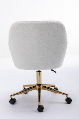 Modern Adjustable Office Chair with Teddy Fabric