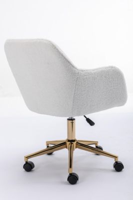 Modern Adjustable Office Chair with Teddy Fabric