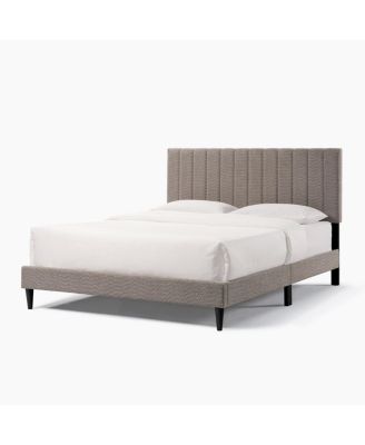 Dove Tufted Upholstered Platform Bed - Tungsten Gray - Queen