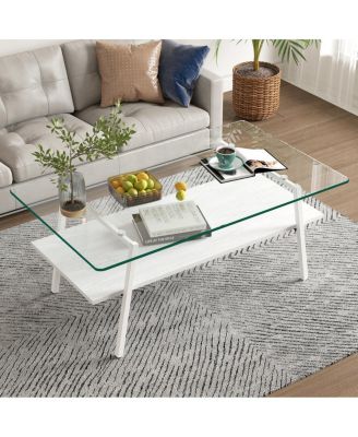 Metal and Glass Coffee Table