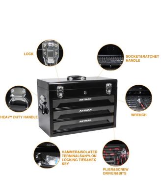 3 Drawers Tool Box With Tool Set