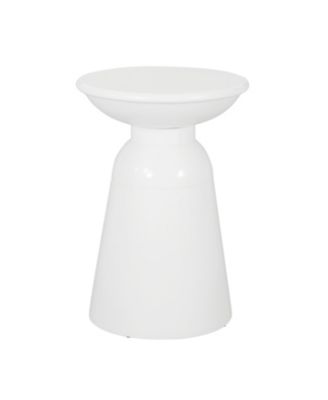 Modern Outdoor End Table Stylish and Durable Circular Pedestal Design