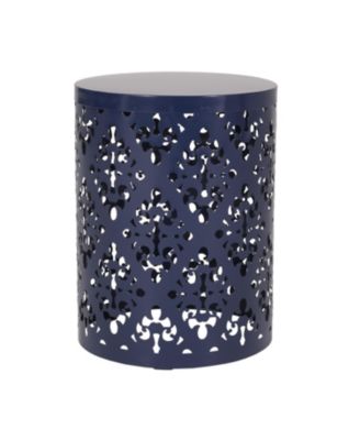 Modern Iron Cut Side Table with Cylindrical Design