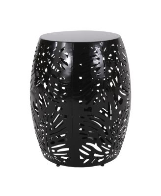 Streamdale Modern Palm Leaf Side Table with Durable Iron Frame