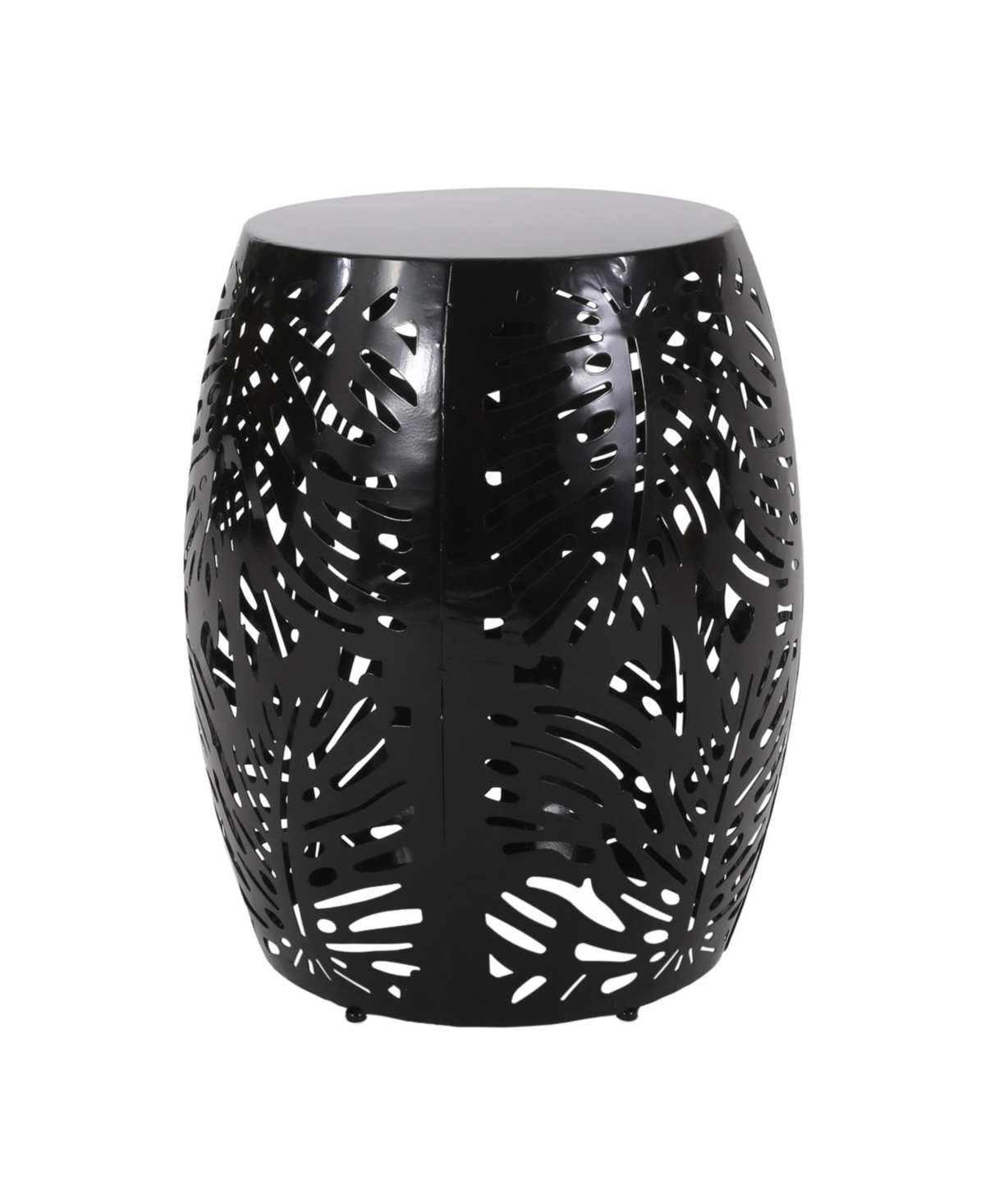 Streamdale Furniture Modern Palm Leaf Side Table with Durable Iron Frame