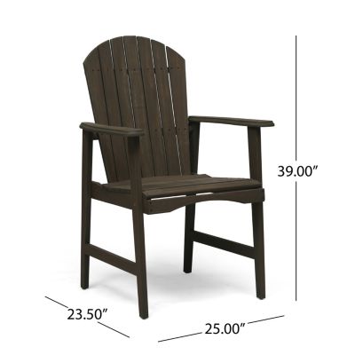 Weather-Resistant Acacia Wood Adirondack Dining Chairs (Set of Two)