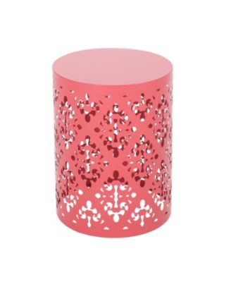 Streamdale Modern Iron Cut Side Table with Cylindrical Design