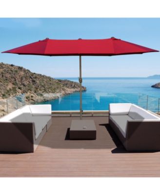 15ft Extra-Large Umbrella with Crank Mechanism for Shade and Protection