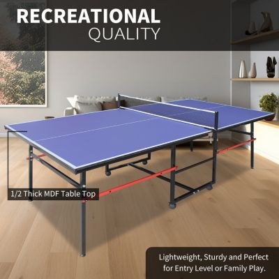 Streamdale 8FT Foldable Ping Pong Table Set with Net, Paddles, Balls
