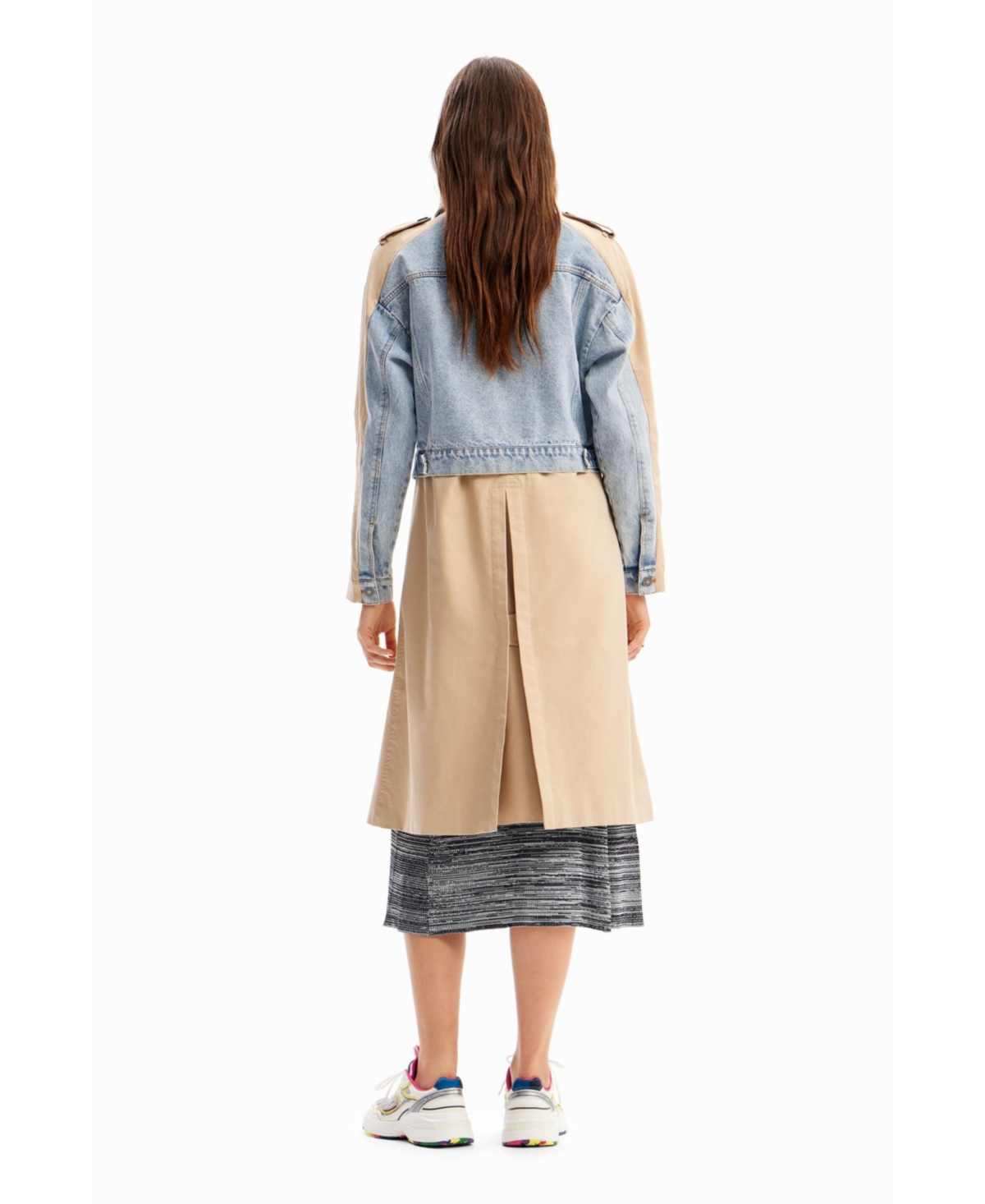 Desigual Women's Hybrid denim trench coat