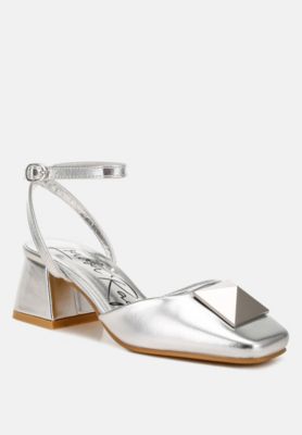 Womens Griselda Brooch Detail Ankle Strap Sandals