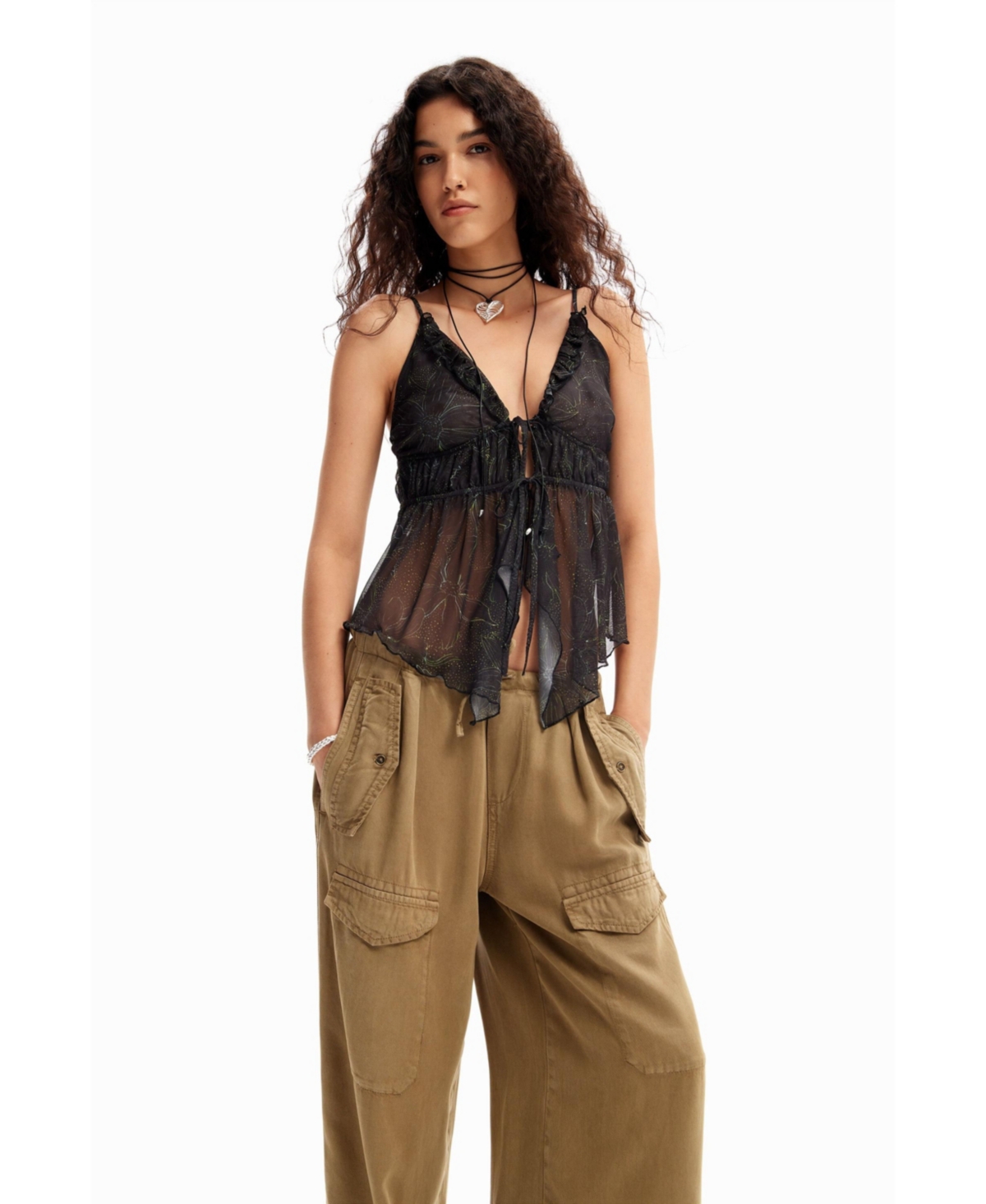 Desigual Women's Wide-leg cargo trousers