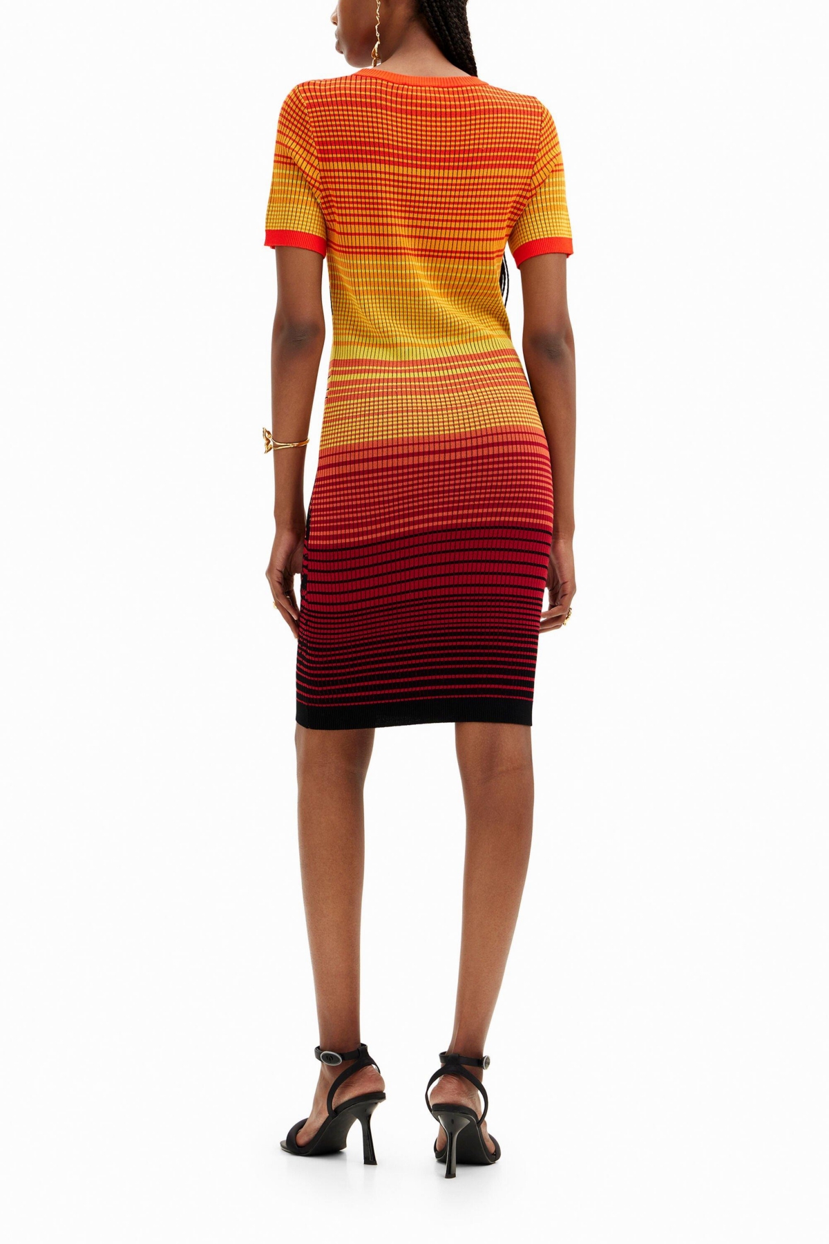 Desigual Women's Short knit palm tree dress