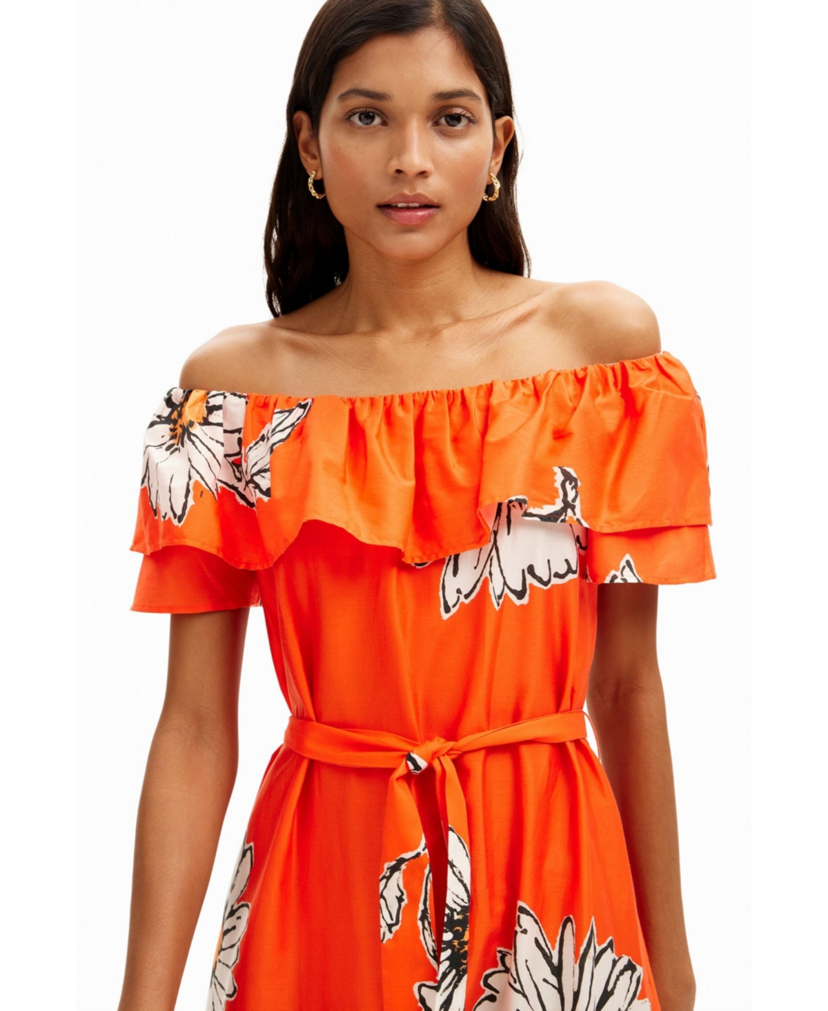 Desigual Women's Daisy ruffle midi dress