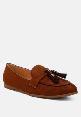 Rag and Co Womens Folklore Micro Suede Tassel s Loafers