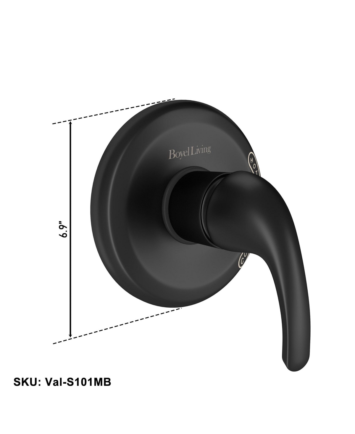Boyel Living Single Function Pressure Balance Valve with Single Handle Trim Kit