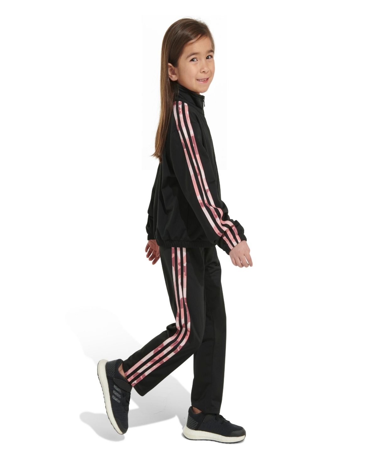 adidas Little & Toddler Girls Long Sleeve Fashion Tricot Jacket Pant, 2-Piece Set