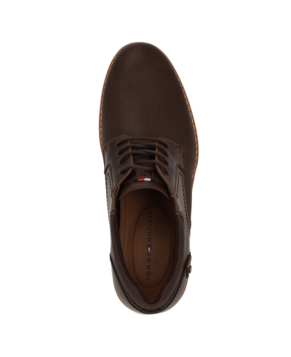 Tommy Hilfiger Men's Nemoza Lace Up Dress Oxfords In Dark Brown Multi