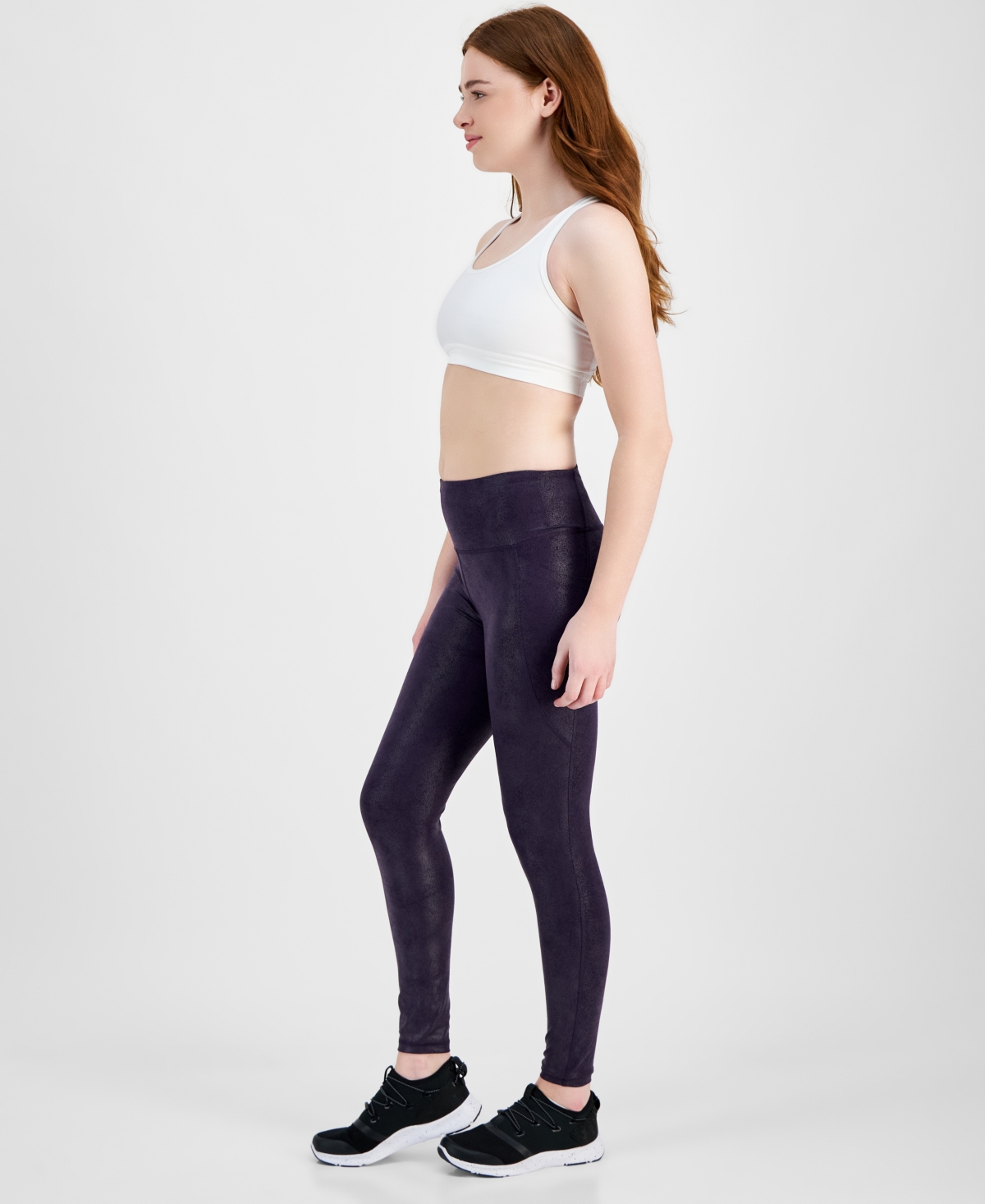 Id Ideology Women's Metallic Leggings, Created by Macy's
