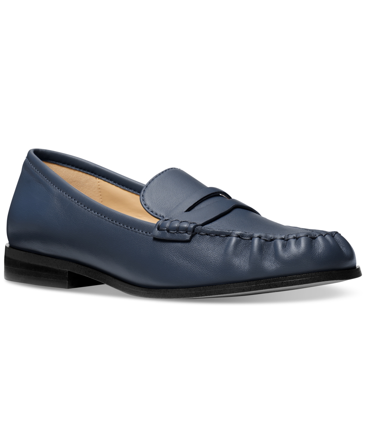 Michael Kors Michael Carlson Penny Loafer Flats In Navy ModeSens