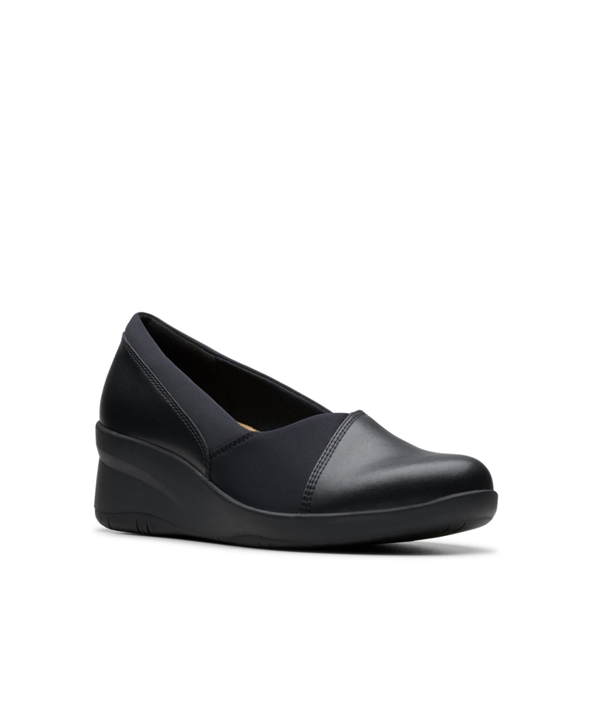 Clarks Suttyn Walk In Black Leather In Black