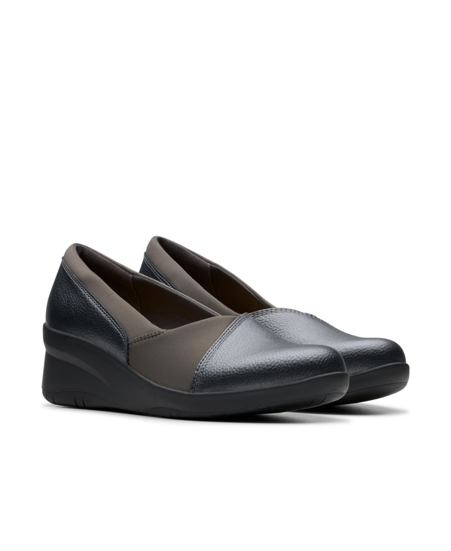 Женские туфли Clarks Collection Suttyn Walk Cushioned Mid-Heel, цвет: Оловянный кожаный — фото 5
