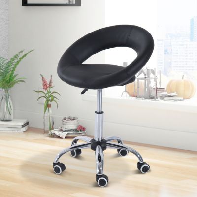 Adjustable Swivel Hydraulic Leather Salon Stool Rolling Chair,