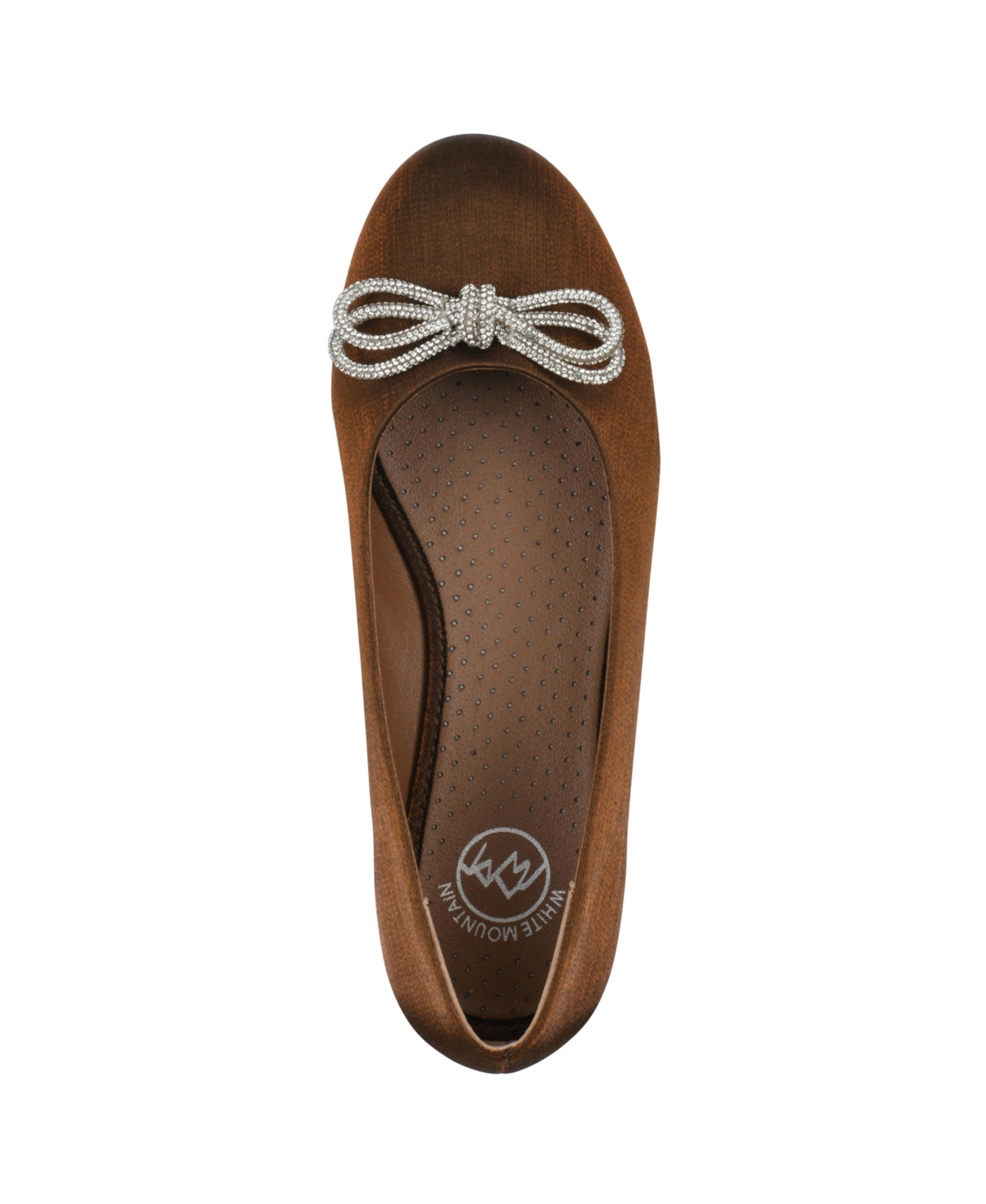 Shop White Mountain Women's Sashimi Ballet Flats In Bronze Shimmer Fabric