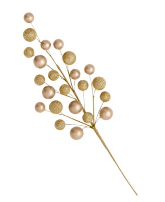Holiday Lane - Matte Gold Berry Christmas Tree Pick, Only at Macy's