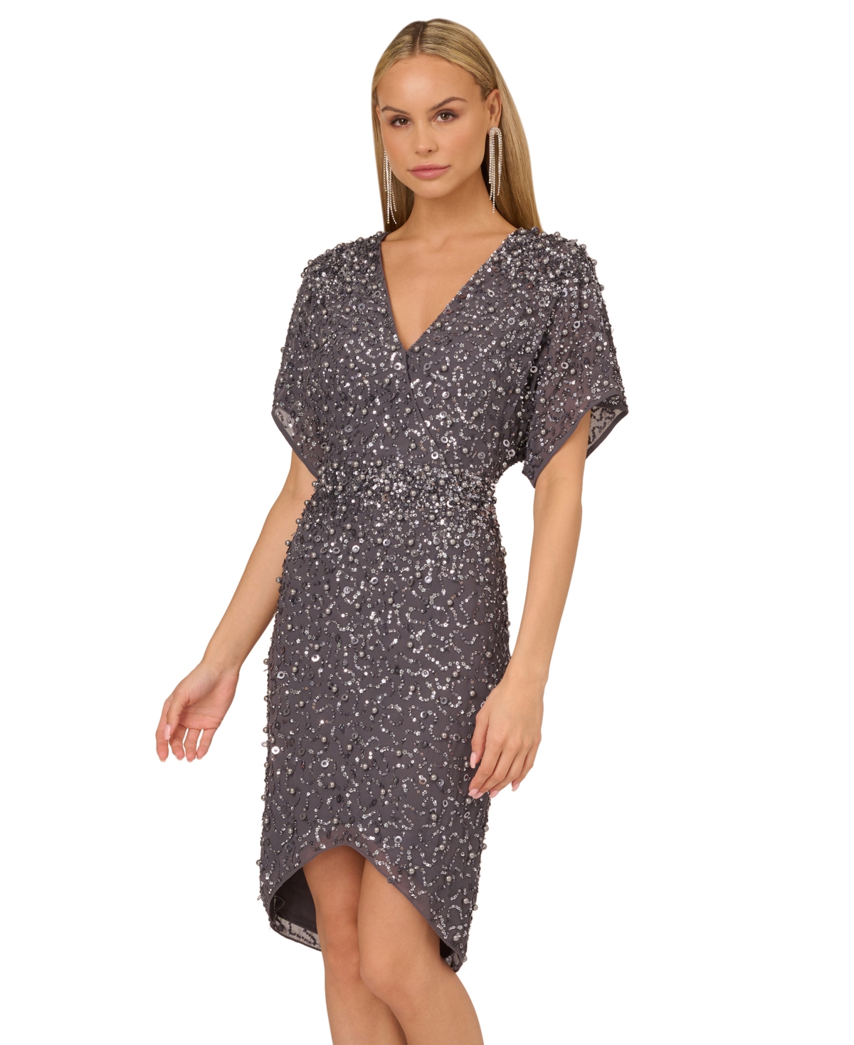 Adrianna by Adrianna Papell Women's Beaded Sheath Dress