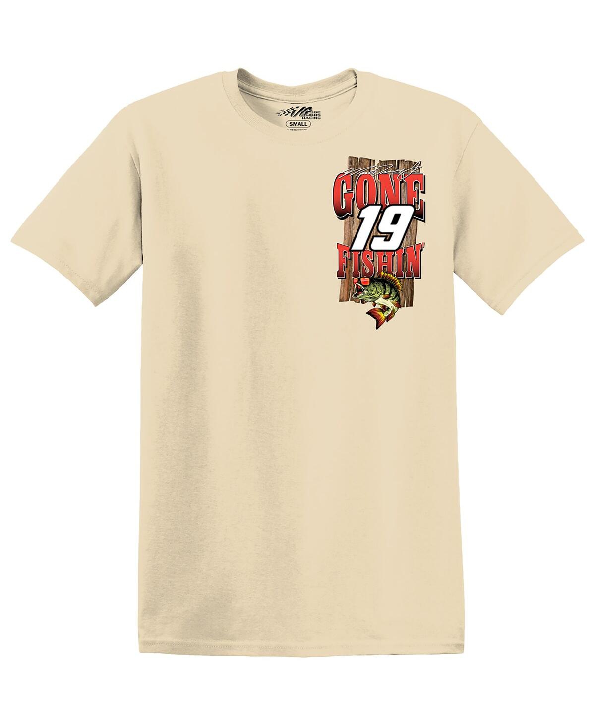 Joe Gibbs Racing Team Collection Men'sMartin Truex Jr Gone Fishin' T-Shirt - Tan