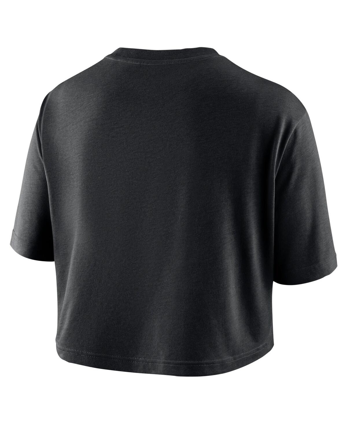 Nike Women'sVanderbilt Commodores Cropped T-Shirt - Black