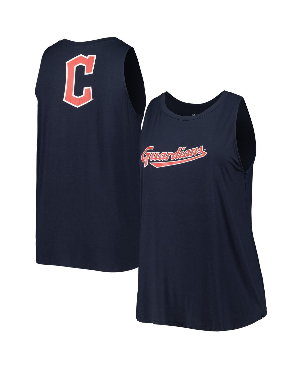 Women's Navy Cleveland Guardians Plus Size Tank Top - Navy
