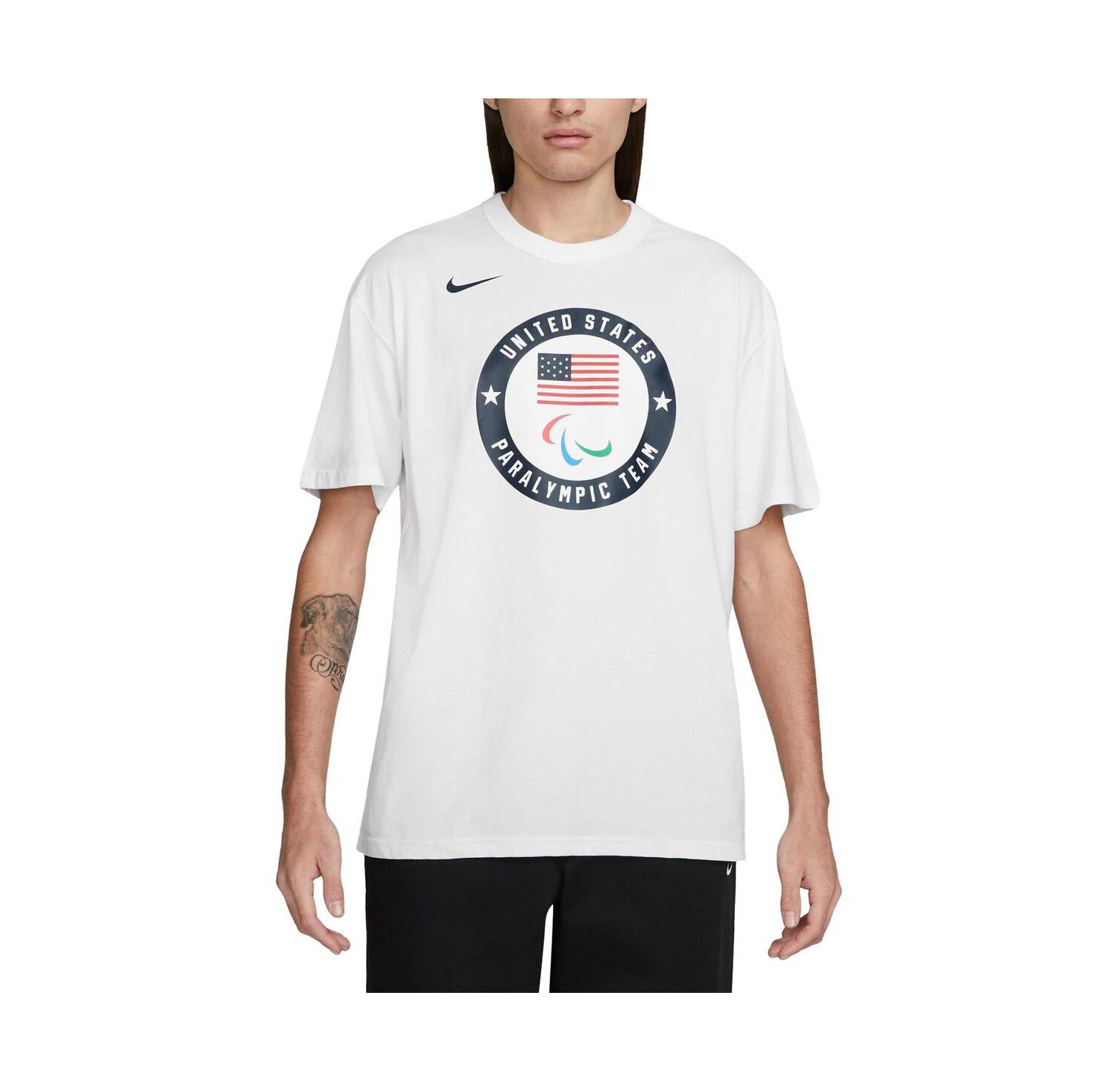 Men's White Team USA 2024 Summer Paralympics Media Day Look Essentials T-Shirt