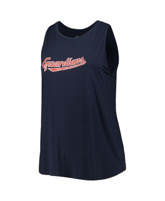 Women's Navy Cleveland Guardians Plus Size Tank Top